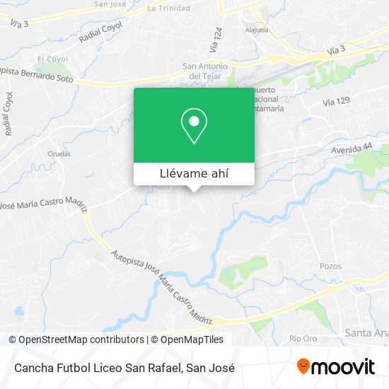 Mapa de Cancha Futbol Liceo San Rafael