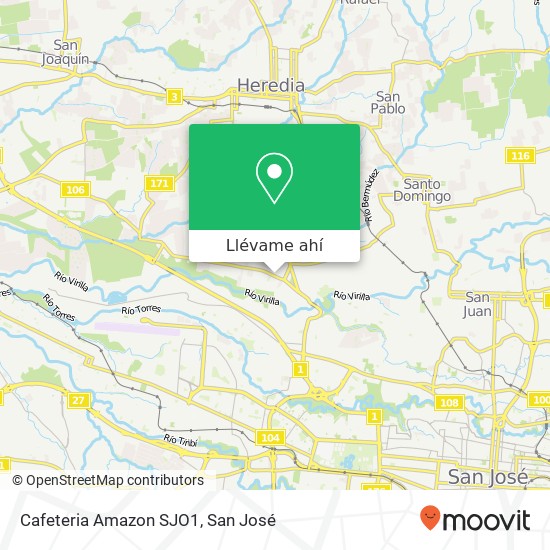 Mapa de Cafeteria Amazon SJO1
