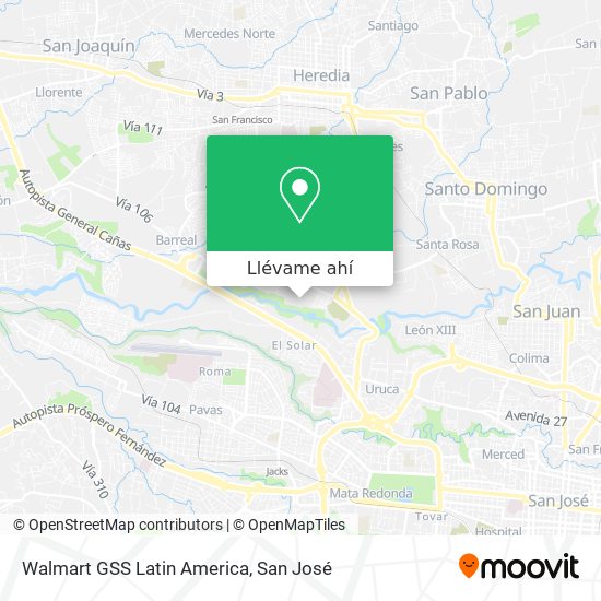 Mapa de Walmart GSS Latin America