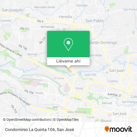 Mapa de Condominio La Quinta 106