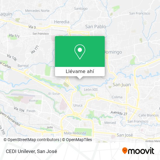 Mapa de CEDI Unilever