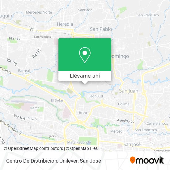 Mapa de Centro De Distribicion, Unilever