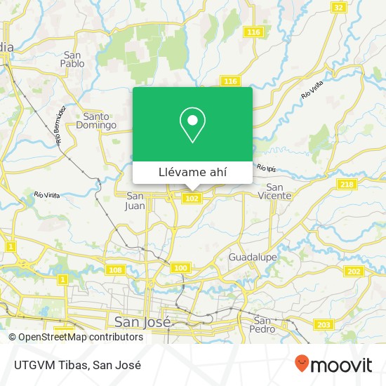 Mapa de UTGVM Tibas