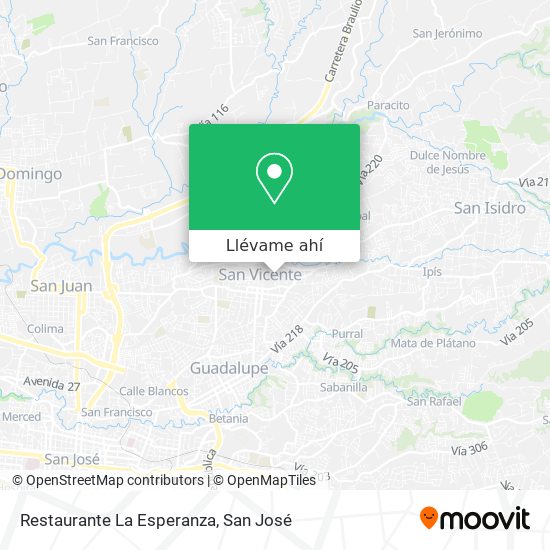 Mapa de Restaurante La Esperanza