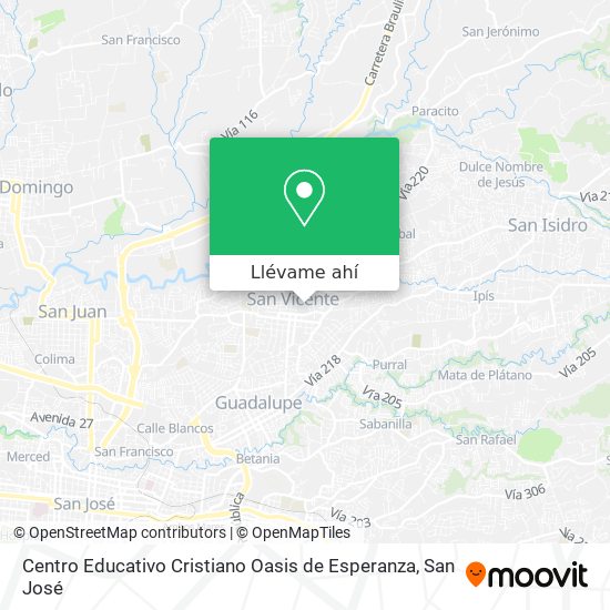 Mapa de Centro Educativo Cristiano Oasis de Esperanza