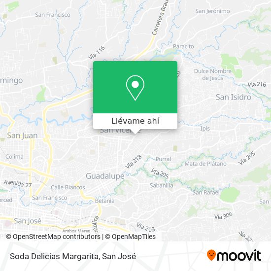 Mapa de Soda Delicias Margarita