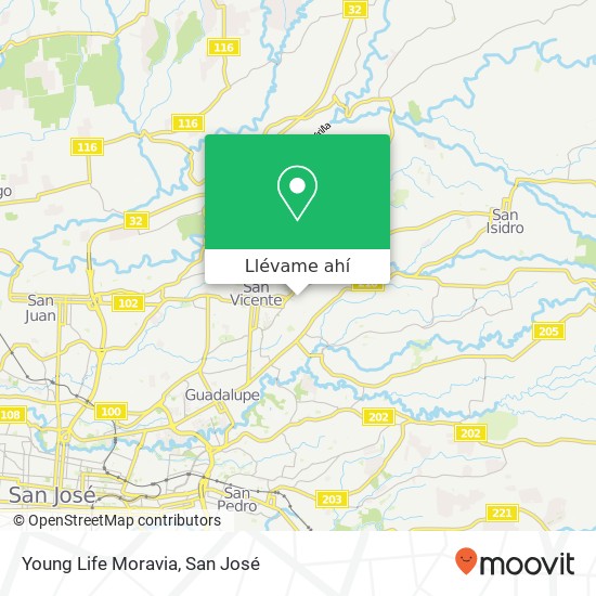 Mapa de Young Life Moravia