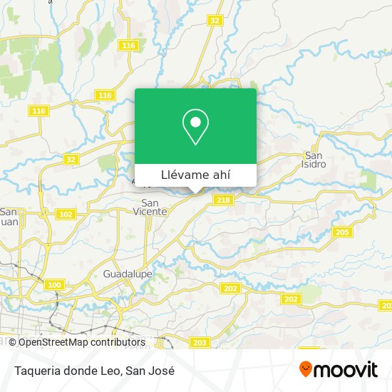 Mapa de Taqueria donde Leo