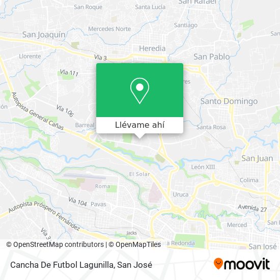 Mapa de Cancha De Futbol Lagunilla