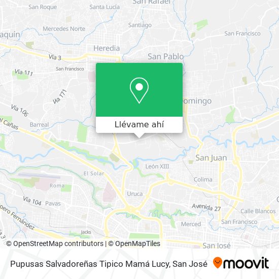 Mapa de Pupusas Salvadoreñas Tipico Mamá Lucy