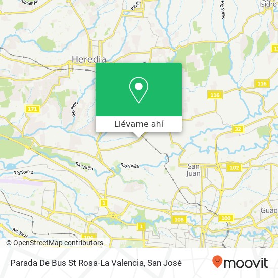 Mapa de Parada De Bus St Rosa-La Valencia