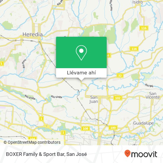 Mapa de BOXER Family & Sport Bar