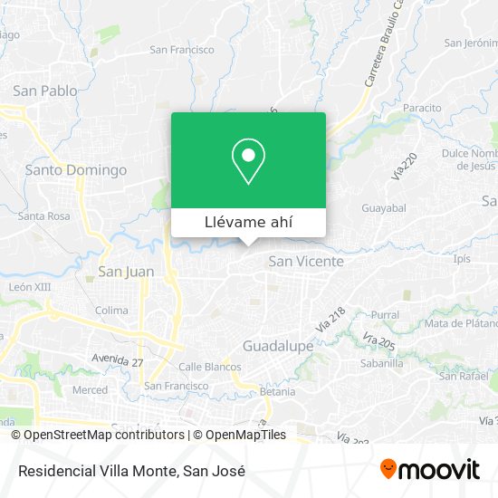 Mapa de Residencial Villa Monte