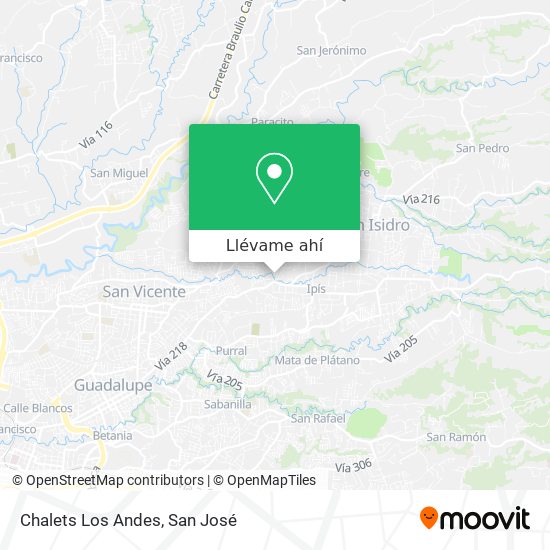 Mapa de Chalets Los Andes