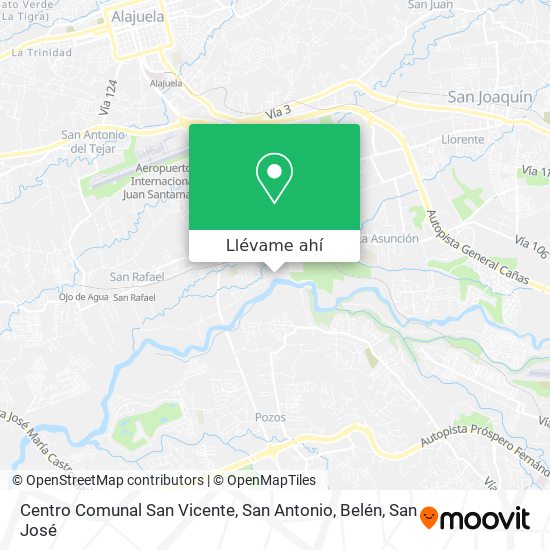 Mapa de Centro Comunal San Vicente, San Antonio, Belén