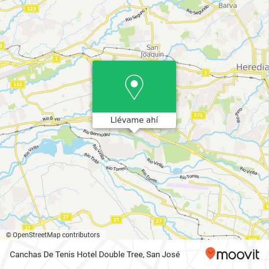 Mapa de Canchas De Tenis Hotel Double Tree