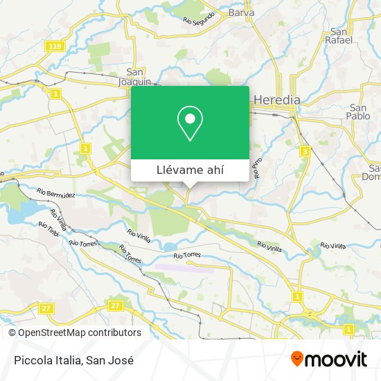 Mapa de Piccola Italia