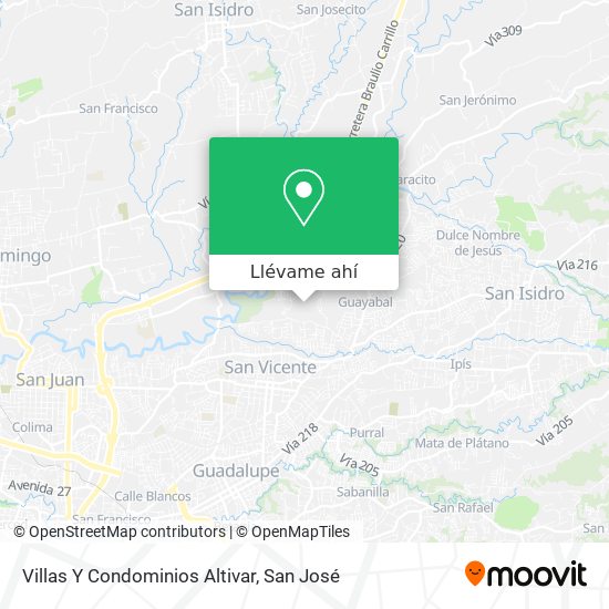 Mapa de Villas Y Condominios Altivar
