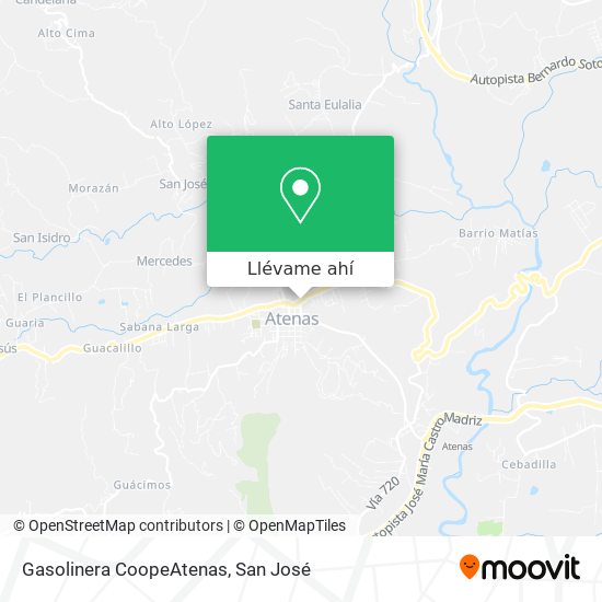 Mapa de Gasolinera CoopeAtenas