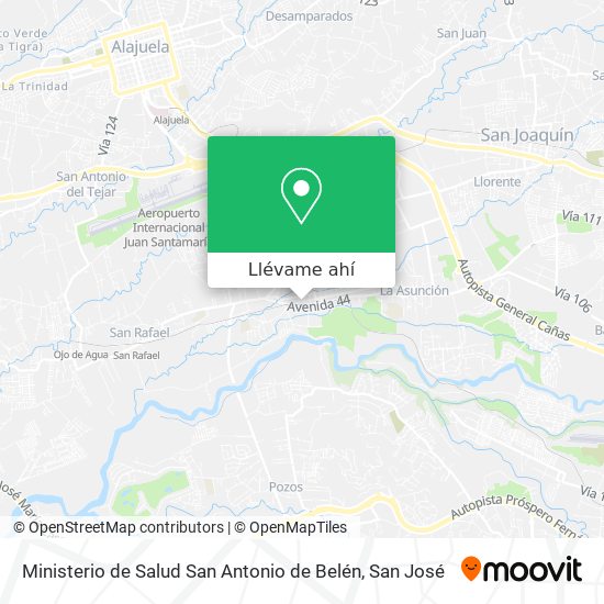 Mapa de Ministerio de Salud San Antonio de Belén