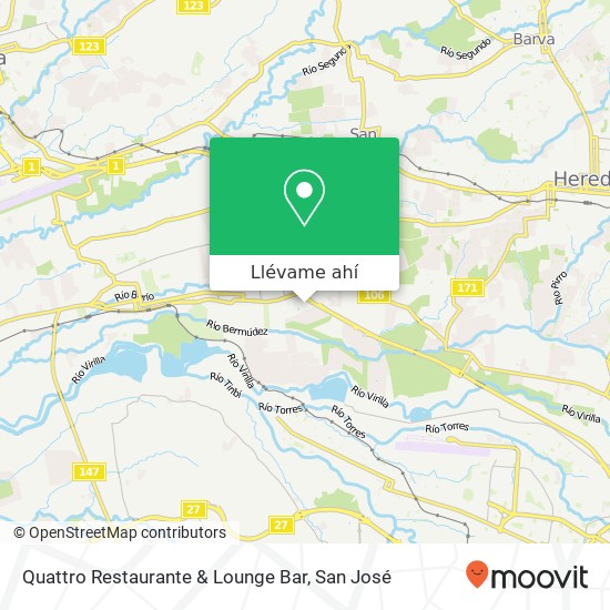 Mapa de Quattro Restaurante & Lounge Bar