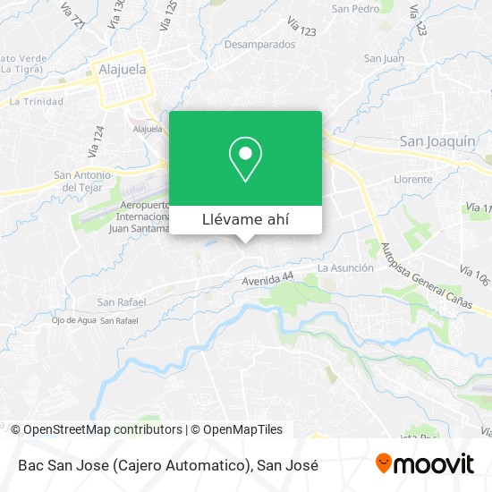 Mapa de Bac San Jose (Cajero Automatico)
