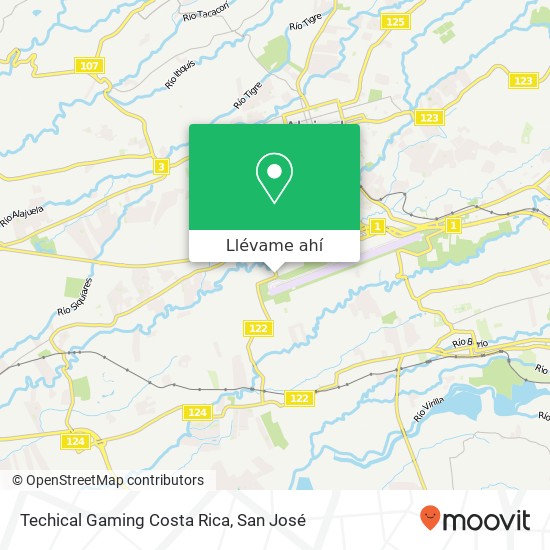 Mapa de Techical Gaming Costa Rica