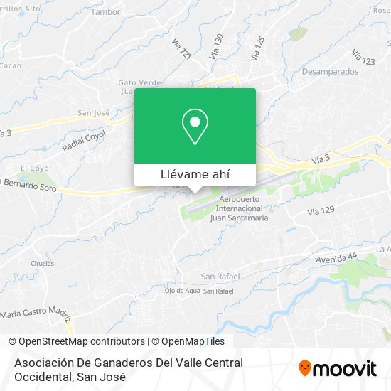 Mapa de Asociación De Ganaderos Del Valle Central Occidental