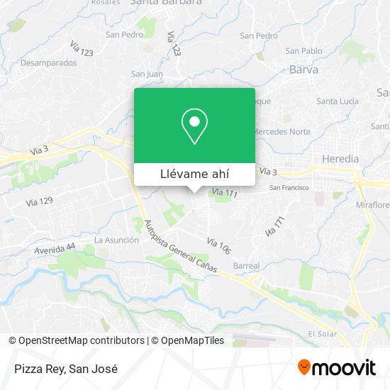 Mapa de Pizza Rey