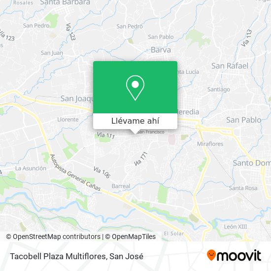 Mapa de Tacobell Plaza Multiflores