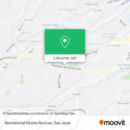 Mapa de Residencial Monte Rocoso