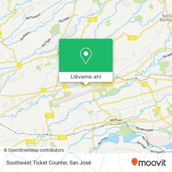 Mapa de Southwest Ticket Counter