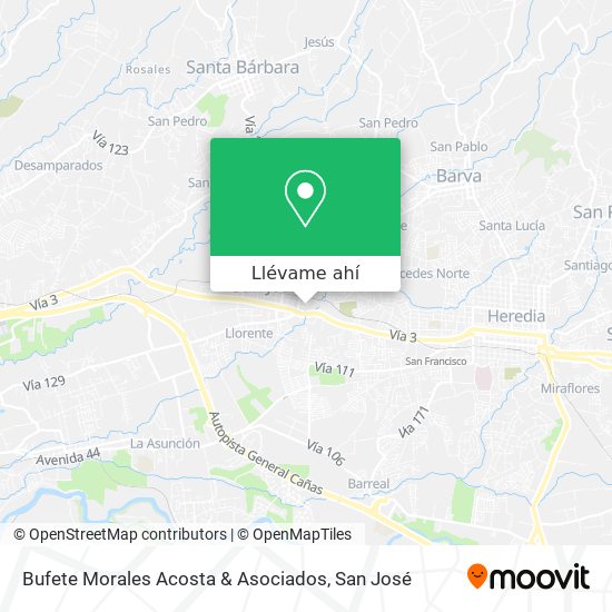 Mapa de Bufete Morales Acosta & Asociados