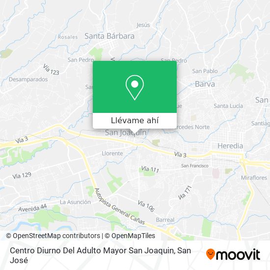 Mapa de Centro Diurno Del Adulto Mayor San Joaquin
