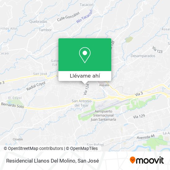 Mapa de Residencial Llanos Del Molino
