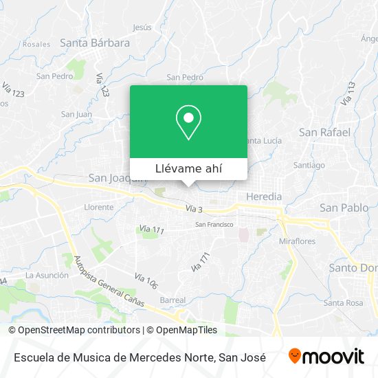 Mapa de Escuela de Musica de Mercedes Norte