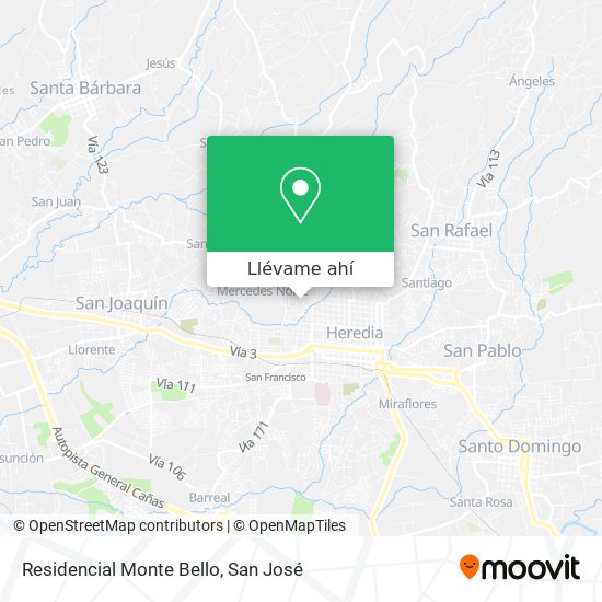 Mapa de Residencial Monte Bello