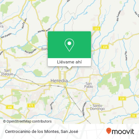 Mapa de Centrocanino de los Montes