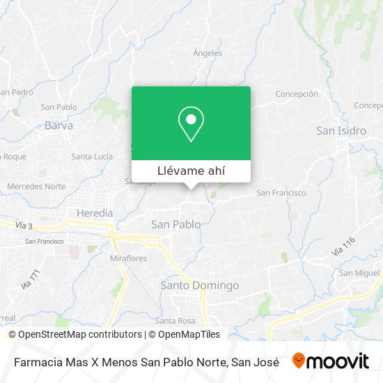 Mapa de Farmacia Mas X Menos San Pablo Norte