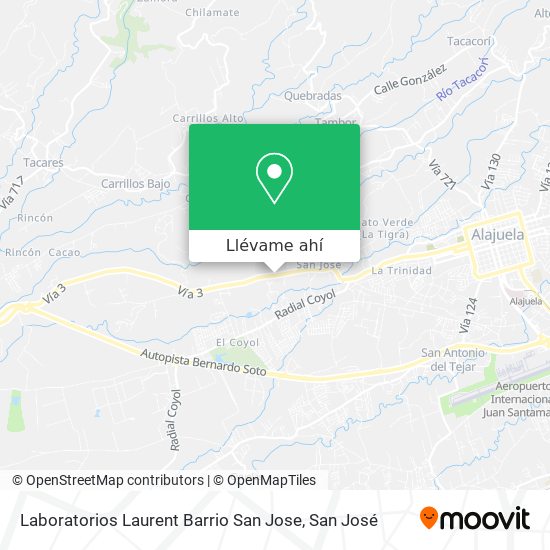 Mapa de Laboratorios Laurent Barrio San Jose