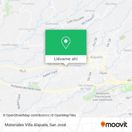 Mapa de Materiales Villa Alajuela