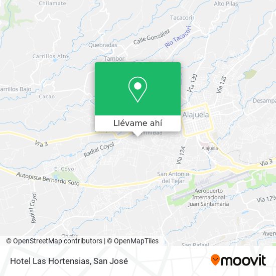 Mapa de Hotel Las Hortensias