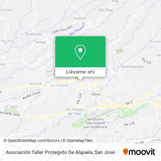 Mapa de Asociación Taller Protegido De Alajuela