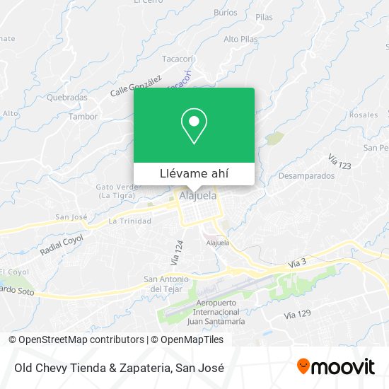 Mapa de Old Chevy Tienda & Zapateria