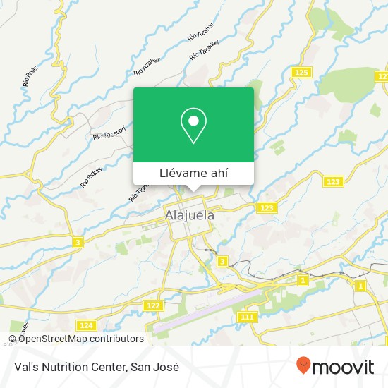 Mapa de Val's Nutrition Center