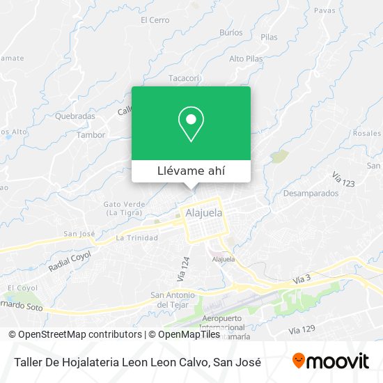 Mapa de Taller De Hojalateria Leon Leon Calvo