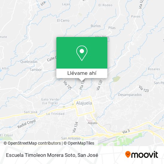 Mapa de Escuela Timoleon Morera Soto