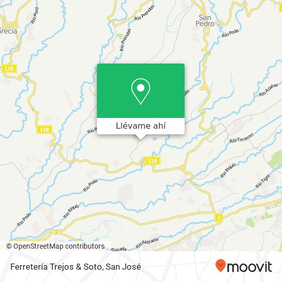 Mapa de Ferretería Trejos & Soto