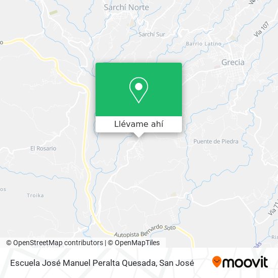Mapa de Escuela José Manuel Peralta Quesada