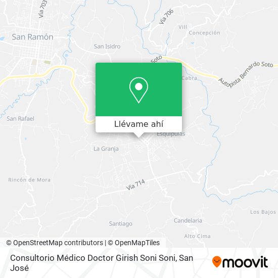 Mapa de Consultorio Médico Doctor Girish Soni Soni